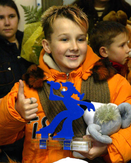 Junior Eurovision song contest 2007 winner Alexei Zhigalkovich. Photo by Julia Darashkevich