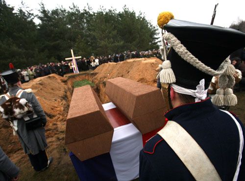 Re-burial ceremony of French soldiers who died in the 1812 Battle of Berezina. Photo by Julia Darashkevich
